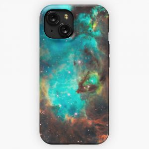 Green Galaxy iPhone 15 Slim Phone Case Cover
