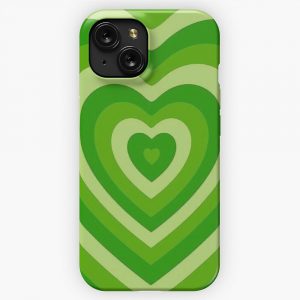 Green Hearts iPhone 15 Slim Phone Case Cover
