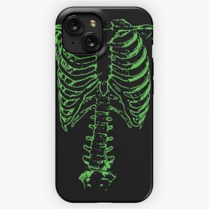 Green Ribcage iPhone 15 Slim Phone Case Cover