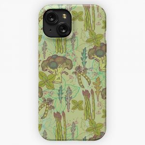 Green Vegetables Pattern iPhone 15 Slim Phone Case Cover