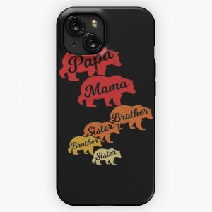 Greezly Bear Family Matching iPhone 15 Slim Phone Case Cover