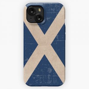 Grunge Scottish Flag Of Scotland Distressed iPhone 15 Slim Phone Case Cover