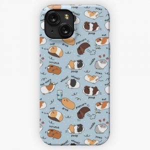 Guinea Pig Daily To Do List Blue Background iPhone 15 Slim Phone Case Cover