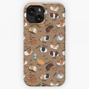 Guinea Pig Daily To Do List Brown Background iPhone 15 Slim Phone Case Cover