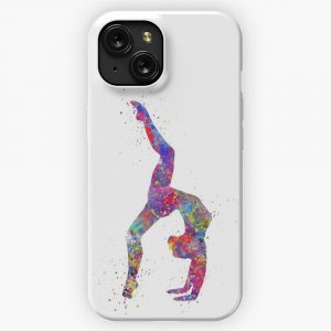 Gymnastics Girl Watercolor Gymnastics Teen Gift Gymnastics Wall Art iPhone 15 Slim Phone Case Cover