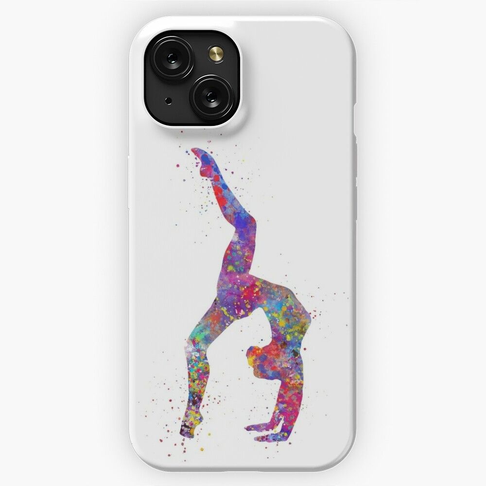 Gymnastics Girl Watercolor Gymnastics Teen Gift Gymnastics Wall Art iPhone 15 Slim Phone Case Cover