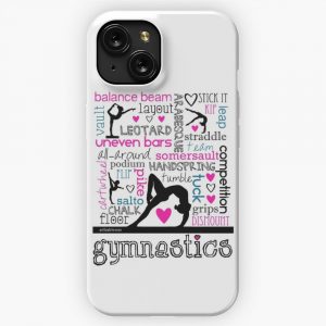 Gymnastics Tri Color Typography iPhone 15 Slim Phone Case Cover
