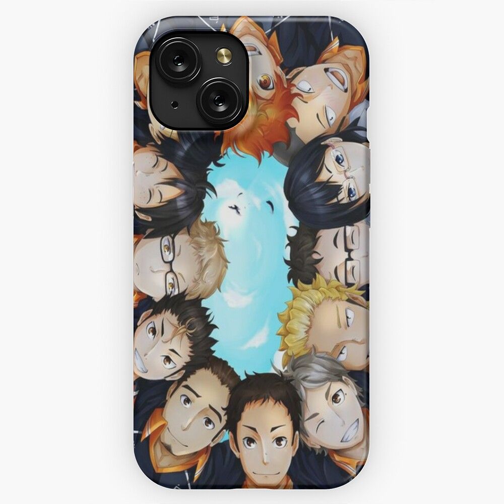 Haikyuu Characters Circle iPhone 15 Slim Phone Case Cover