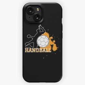 Handball Handballer Jump Throw Gift Sport iPhone 15 Slim Phone Case Cover