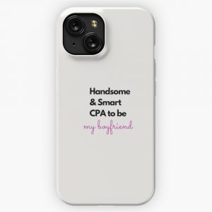 Handosme And Smart Cpa To Be My Boyfriend Stylish Text Design iPhone 15 Slim Phone Case Cover