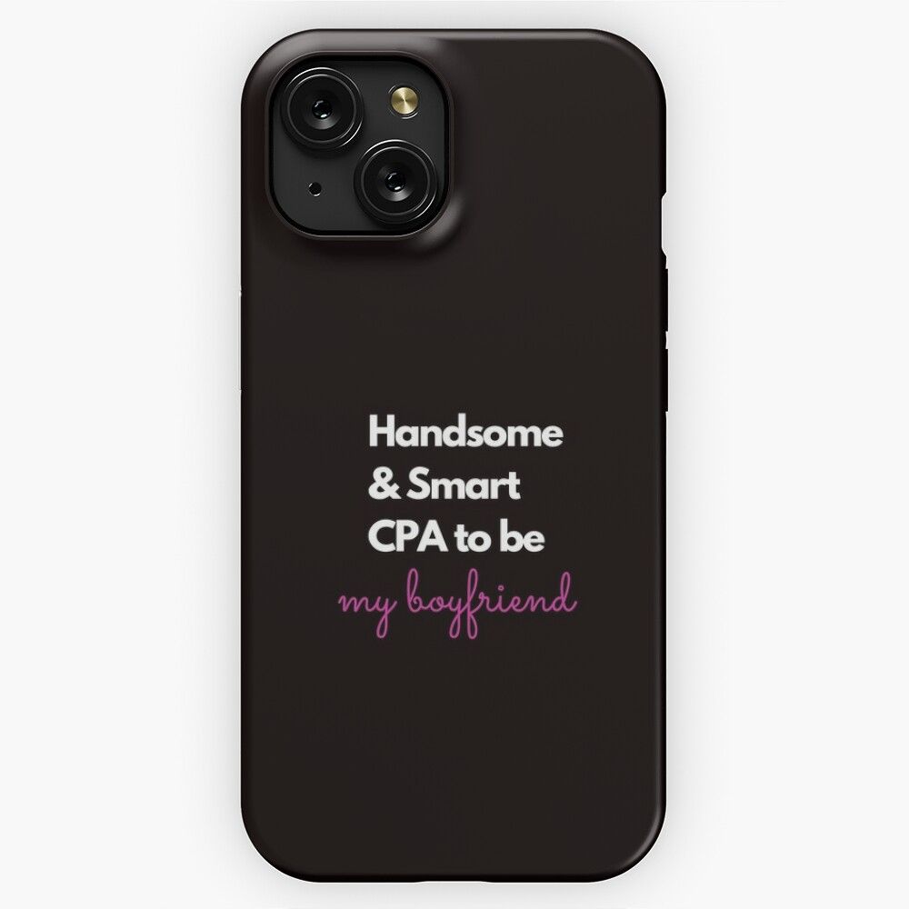 Handsome And Smart Cpa To Be My Boyfriend Pink iPhone 15 Slim Phone Case Cover