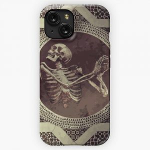 Hannibal Dancing Skull Skeleton Mosaic iPhone 15 Slim Phone Case Cover