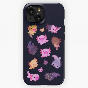 Happy Axolotl iPhone 15 Slim Phone Case Cover