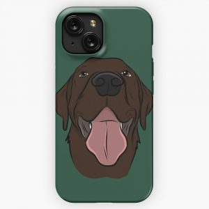 Happy Chocolate Lab iPhone 15 Slim Phone Case Cover