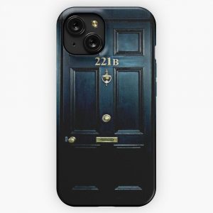 Haunted Blue Door With 221B Number iPhone 15 Slim Phone Case Cover