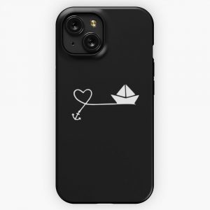Heart Anchor Boat iPhone 15 Slim Phone Case Cover