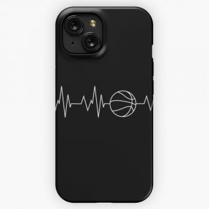 Heartbeat Basketball iPhone 15 Slim Phone Case Cover