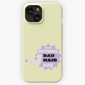 Hedgehog Bad Hair Day iPhone 15 Slim Phone Case Cover