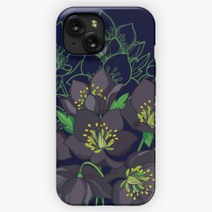 Hellebore Or Helleborus Or Winter Rose Black Spring Flower iPhone 15 Slim Phone Case Cover