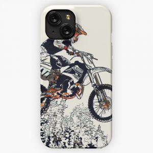 High Flyer Motocross Rider iPhone 15 Slim Phone Case Cover