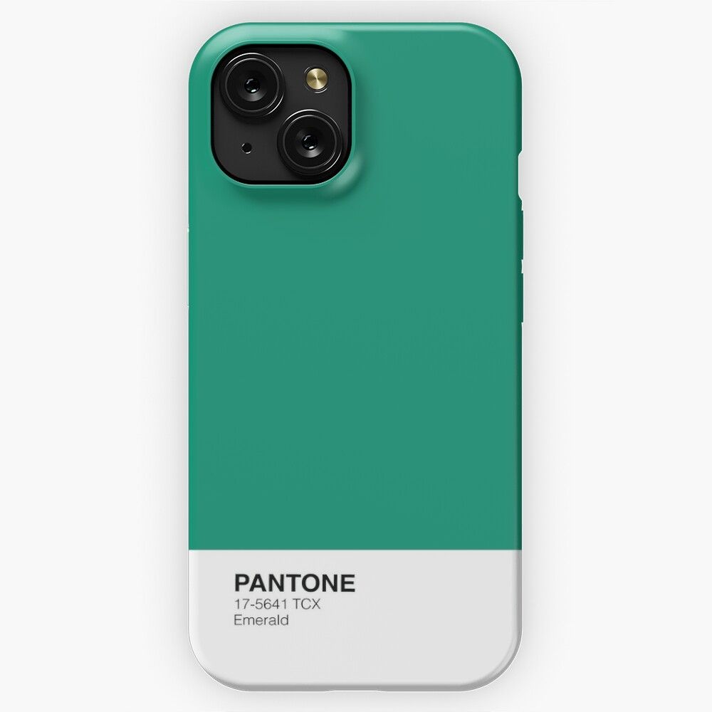 High Resolution 1000Ppi Pantone Emerald iPhone 15 Slim Phone Case Cover
