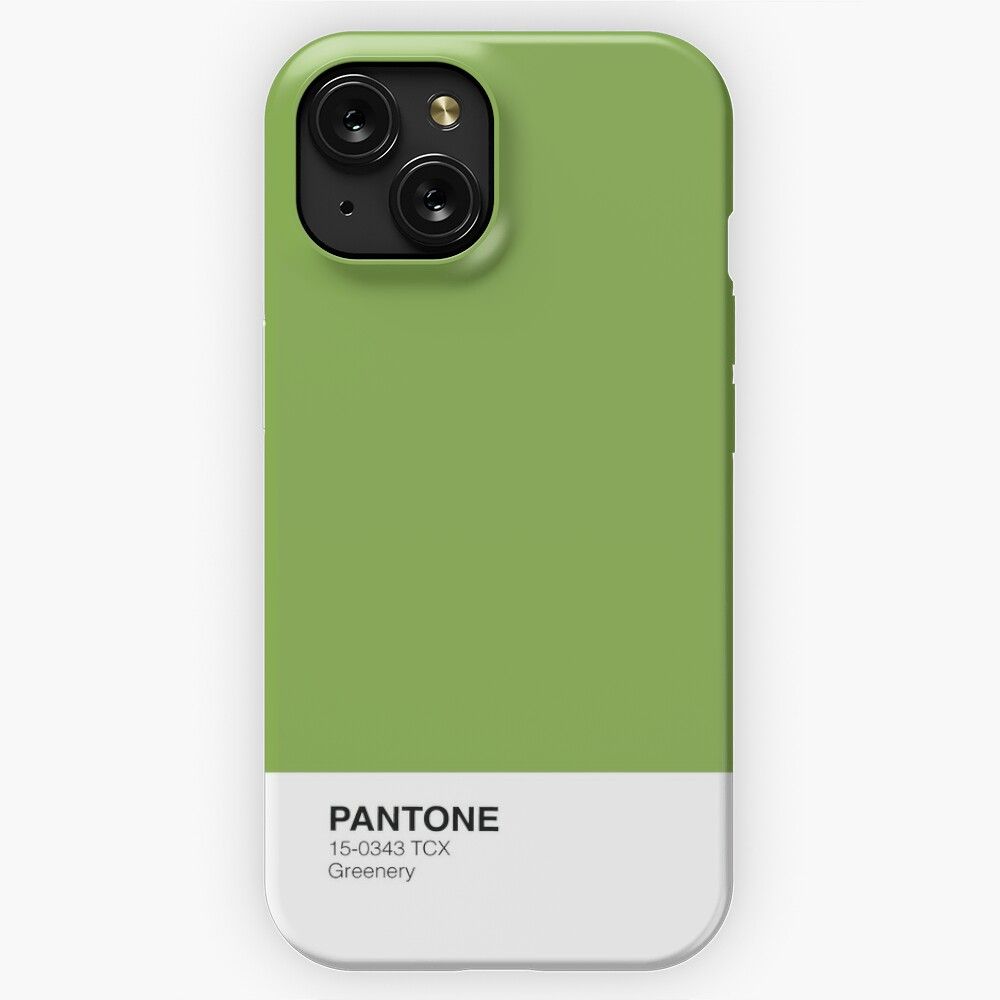 High Resolution 1000Ppi Pantone Greenery iPhone 15 Slim Phone Case Cover