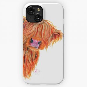 Highland Cow Peekaboo By Shirley Macarthur iPhone 15 Slim Phone Case Cover