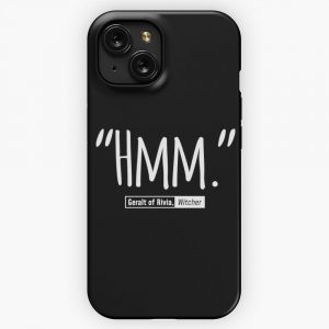 Hmm The Witcher White iPhone 15 Slim Phone Case Cover