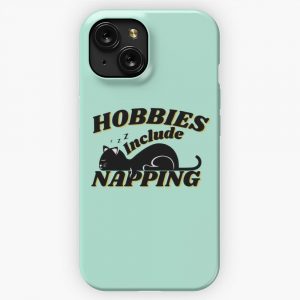 Hobbies Include Napping Funny Design iPhone 15 Slim Phone Case Cover