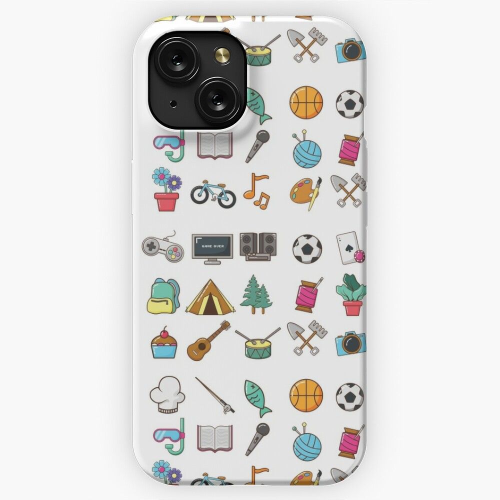 Hobbies Sticker Pack iPhone 15 Slim Phone Case Cover