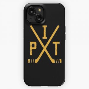Hockey Pittsburgh Penguins Black iPhone 15 Slim Phone Case Cover