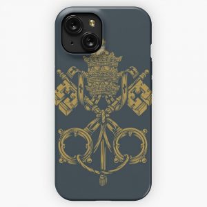Holy Keys Gold On Black iPhone 15 Slim Phone Case Cover