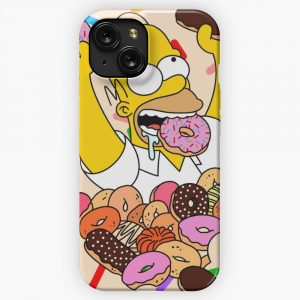 Homers Donut Obsession iPhone 15 Slim Phone Case Cover