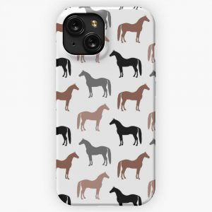 Horse Pattern iPhone 15 Slim Phone Case Cover