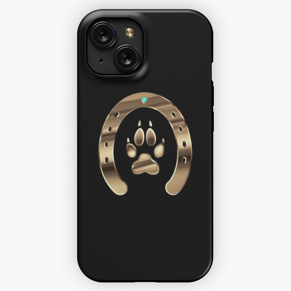 Horse Shoe And Canine Paw Print iPhone 15 Slim Phone Case Cover