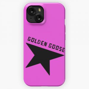 Hot Pink Inspired Golden Goose Logo iPhone 15 Slim Phone Case Cover