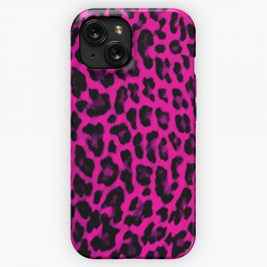 Hot Pink Leopard Print 2 iPhone 15 Slim Phone Case Cover