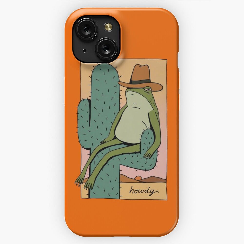Howdy Cowboy Frog Funny iPhone 15 Slim Phone Case Cover