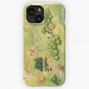 Hundred Acre Woods Map iPhone 15 Slim Phone Case Cover