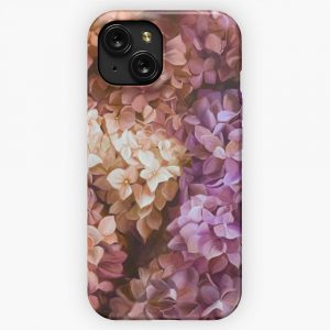 Hydrangea Pink Mauve iPhone 15 Slim Phone Case Cover