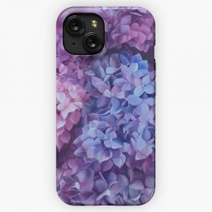 Hydrangea Purple iPhone 15 Slim Phone Case Cover