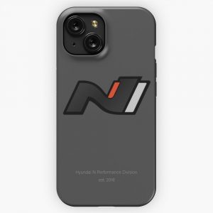 Hyundai N Performance Logo Dark iPhone 15 Slim Phone Case Cover
