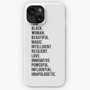 I Am Black Woman African American Black Lives iPhone 15 Slim Phone Case Cover