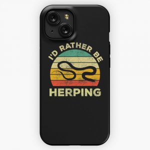 I D Rather Be Herping Vintage Gift For Herpers iPhone 15 Slim Phone Case Cover