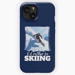 I D Rather Be Skiing Winter Sports iPhone 15 Slim Phone Case Cover