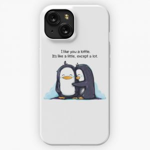 I Like You A Lottle Penguins iPhone 15 Slim Phone Case Cover
