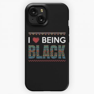 I Love Being Black With African Pattern iPhone 15 Slim Phone Case Cover