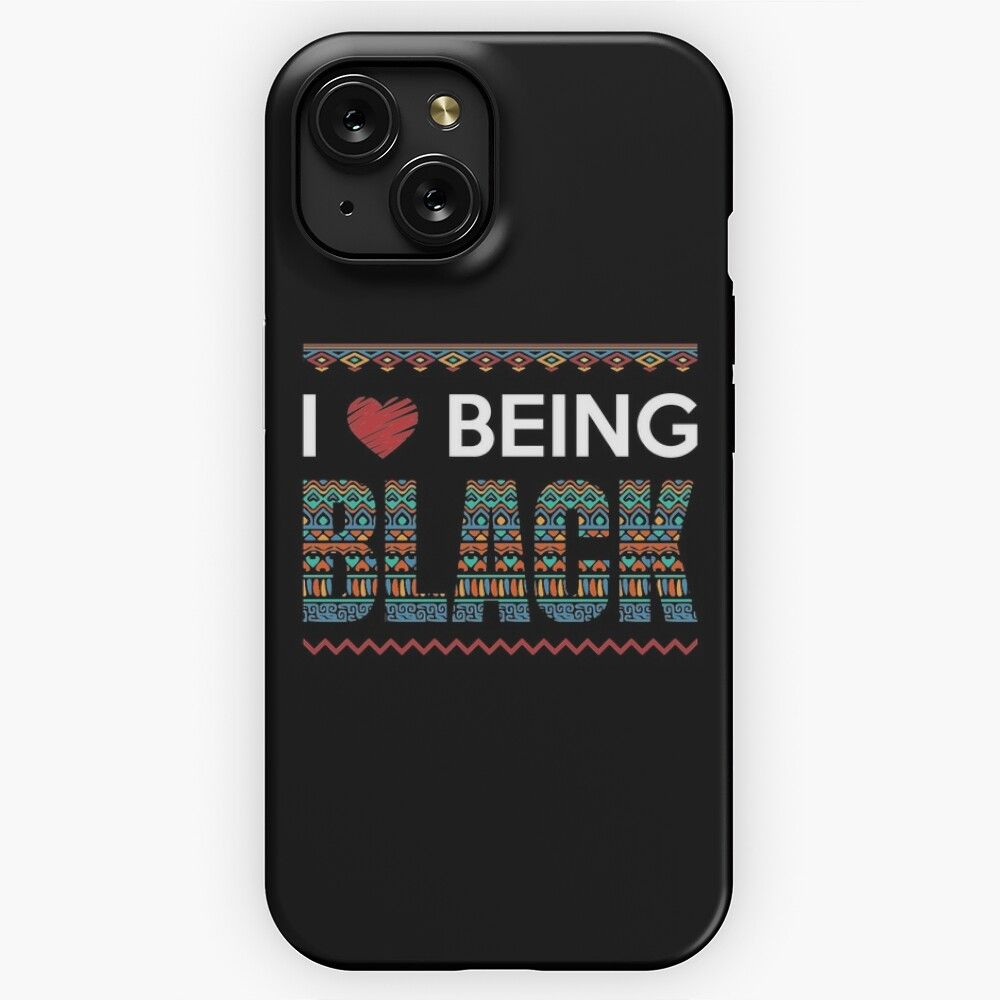 I Love Being Black With African Pattern iPhone 15 Slim Phone Case Cover