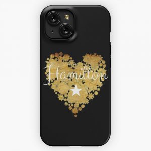 I Love Hamilton Heart Gift Merchandise For Fans iPhone 15 Slim Phone Case Cover