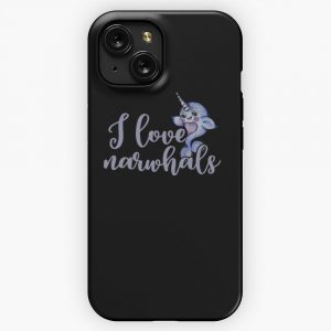 I Love Narwhals iPhone 15 Slim Phone Case Cover